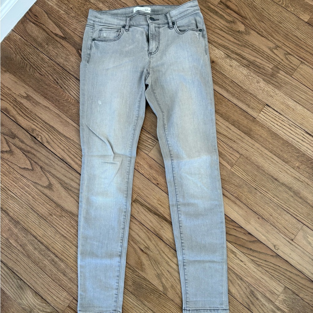 LOFT Light Gray Slim Skinny Jeans